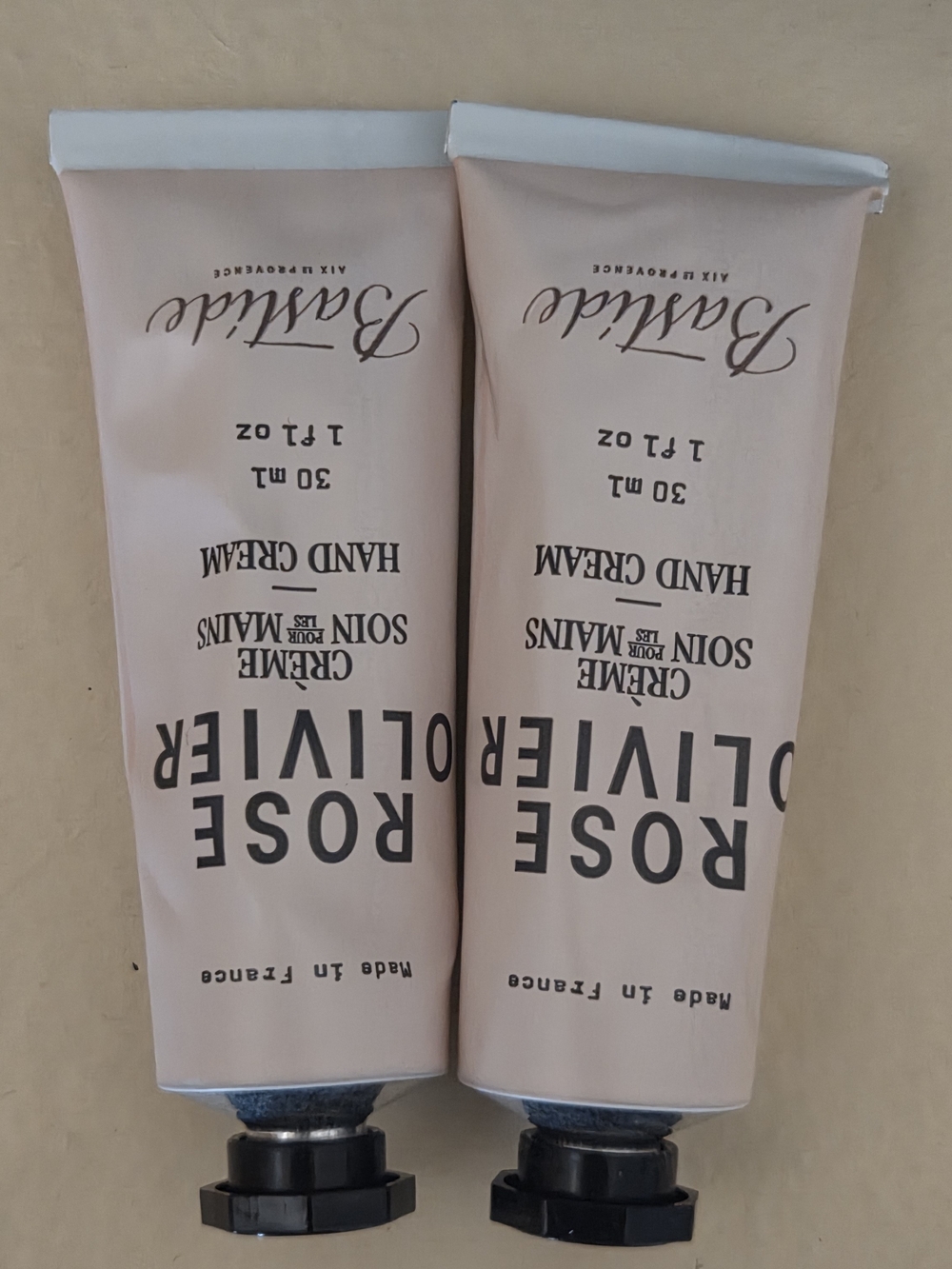 Authentic Bastide Rose Olivier Hand Cream bundle featuring two full-size 30 mL